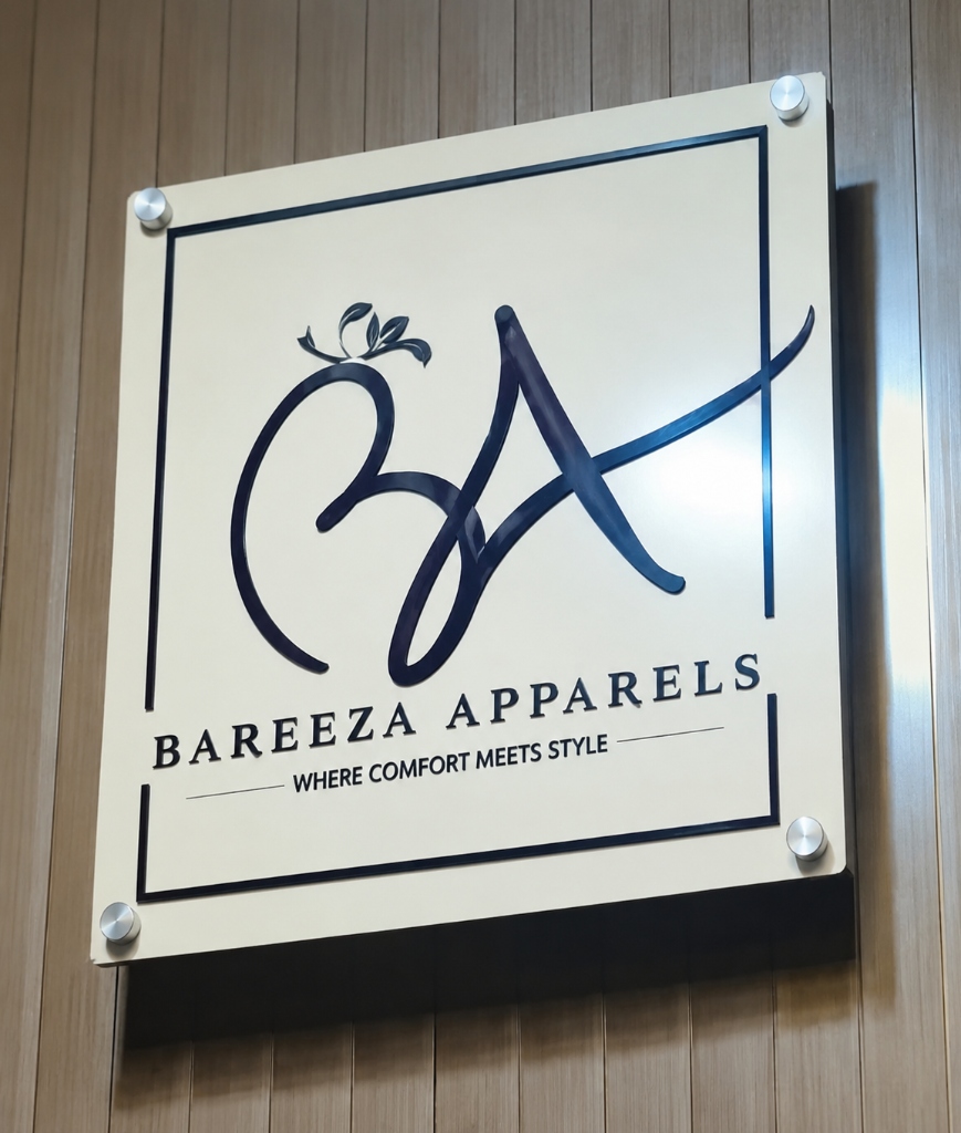 Bareeza Apparels Flagship Signage